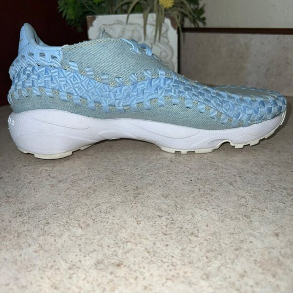 Nike Air Footscape Woven Light Blue Sneakers  Womens Casual Shoes Unique Design - Picture 7 of 11